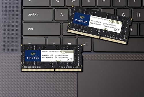 Timetec 16GB DDR4 3200MHz (or 2933MHz or 2666MHz PC4-25600 Non-ECC Unbuffered 1.2V CL22 2Rx8 Dual Rank 260 Pin SODIMM Laptop Notebook PC Computer Memory RAM Module Upgrade
