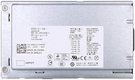 LXun D525AF-00 525W Power Supply w/Cables Compatible with Dell Precision T3500 P/N: D525A001L H525AF-00 H525EF-00 HP-D5252E0 HP-D5253A0 N525EF-00 0G05V 6W6M1 M822J U597G X008G