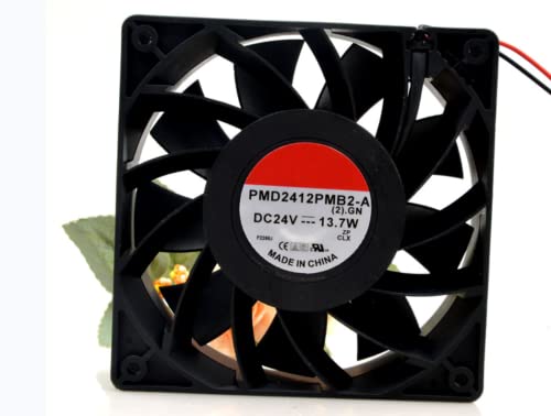 for PMD2412PMB2-A 24V 0.76A 13.7W 4200RPM 190CFM 57.6DB 1201X120X38MM 2-Wire Cooling Fan