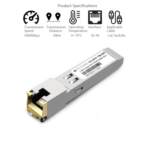 1000BASE-SX SFP Optical Transceiver Module Compatible with HPE Aruba J4858D J4858DCM JL745A Q8N53A ProCurve J4858C J4858B J4858A 850nm 550m DDM Duplex LC MMF 10pcs/Pack|B09MTS8WKP