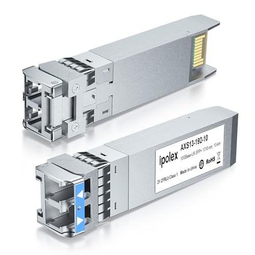 ipolex SFP+ 10GBase LR Singlemode Module, 10G SFP LC 1310nm Fiber Optic Transceiver for Cisco SFP-10G-LR, Ubiquiti UniFi UF-SM-10G, Meraki MA-SFP-10GB-LR, Netgear AXM762, Mikrotik and More, up to 10KM|B01EN33WYK