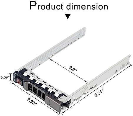 2 Pack Hard Drive Tray Caddy 8FKXC 08FKXC SSD Mount 2.5" HDD Holder with Mounting Screws Hard Drive Bracket Compatible for Dell PowerEdge R610 R620 R710 T710 R720 R815 R820 R630 T630 R730|B0CBTVKN7T