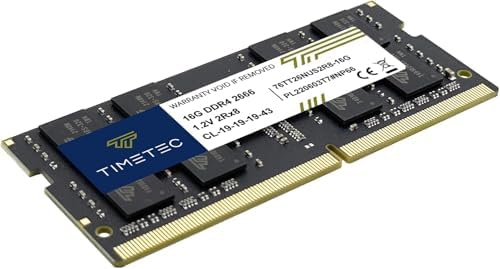 Timetec Elite DDR4 32GB Kit (2 x 16GB) 2666MHz (DDR4-2666) PC4-21300 CL19 Non-ECC Unbuffered 1.2V 2Rx8 Dual Rank 260 Pin SODIMM Laptop Notebook PC Computer Memory RAM Upgrade|B0G2RK9BL6
