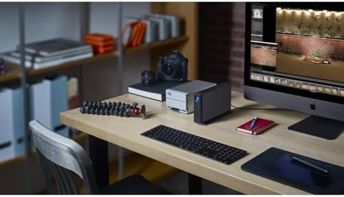 لاسي قرص صلب خارجي دي 2 بروفيشنال 14 تيرابايت - ثاندربولت 3 USB-C USB 3.0، محركات فئة انتربرايز كلاس 7200 دورة في الدقيقة، لاجهزة ماك والكمبيوتر المكتبي، ادوبي سي سي لمدة شهر (STHA14000800