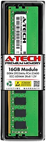 A-Tech Server 32GB Kit (2x16GB DDR4 3200MHz PC4-25600 ECC UDIMM 2Rx8 Dual Rank 1.2V ECC Unbuffered DIMM 288-Pin Server & Workstation RAM Memory Upgrade Modules (A-Tech Enterprise Series