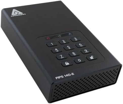 Apricorn 2TB Aegis Padlock DT 256-Bit Encrypted USB 3.0 Hard Drive (ADT-3PL256-2000)|B006U6LYMG