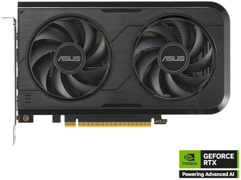 ASUS Dual NVIDIA GeForce RTX 3050 6GB OC Edition Gaming Graphics Card - PCIe 4.0, 6GB GDDR6 Memory, HDMI 2.1, DisplayPort 1.4a, 2-Slot Design, Axial-tech Fan Design, 0dB Technology, Steel Bracket|B0CVCG2VPK