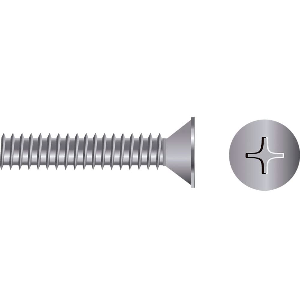 Seachoice SC0784 Phillips Machine Screw Flat Head, 1/4"-20 x 2-1/4"