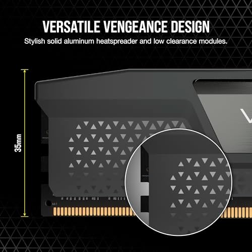 CORSAIR Vengeance DDR5 16GB (2x8GB DDR5 5200MHz CL40 AMD Expo Intel XMP iCUE Compatible Computer Memory – Gray (CMK16GX5M2B5200Z40