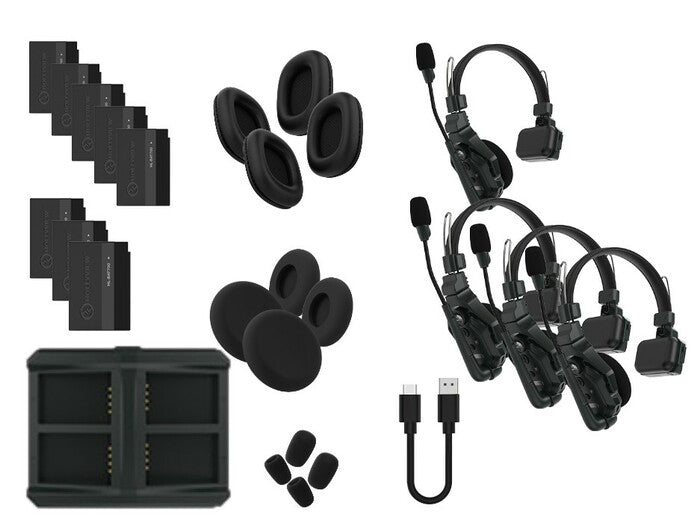 Hollyland Solidcom C1-4S Full Duplex Wireless Intercom System 4 Headsets