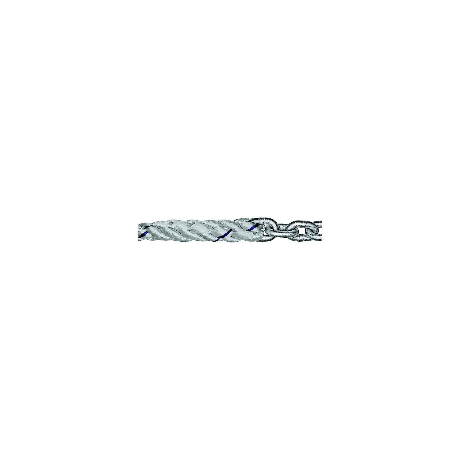 Titan Chain CAR3S91150H5115 Three Strand Anchor Rode, 9/16" x 150' Line, 5/16" x 15' Chain