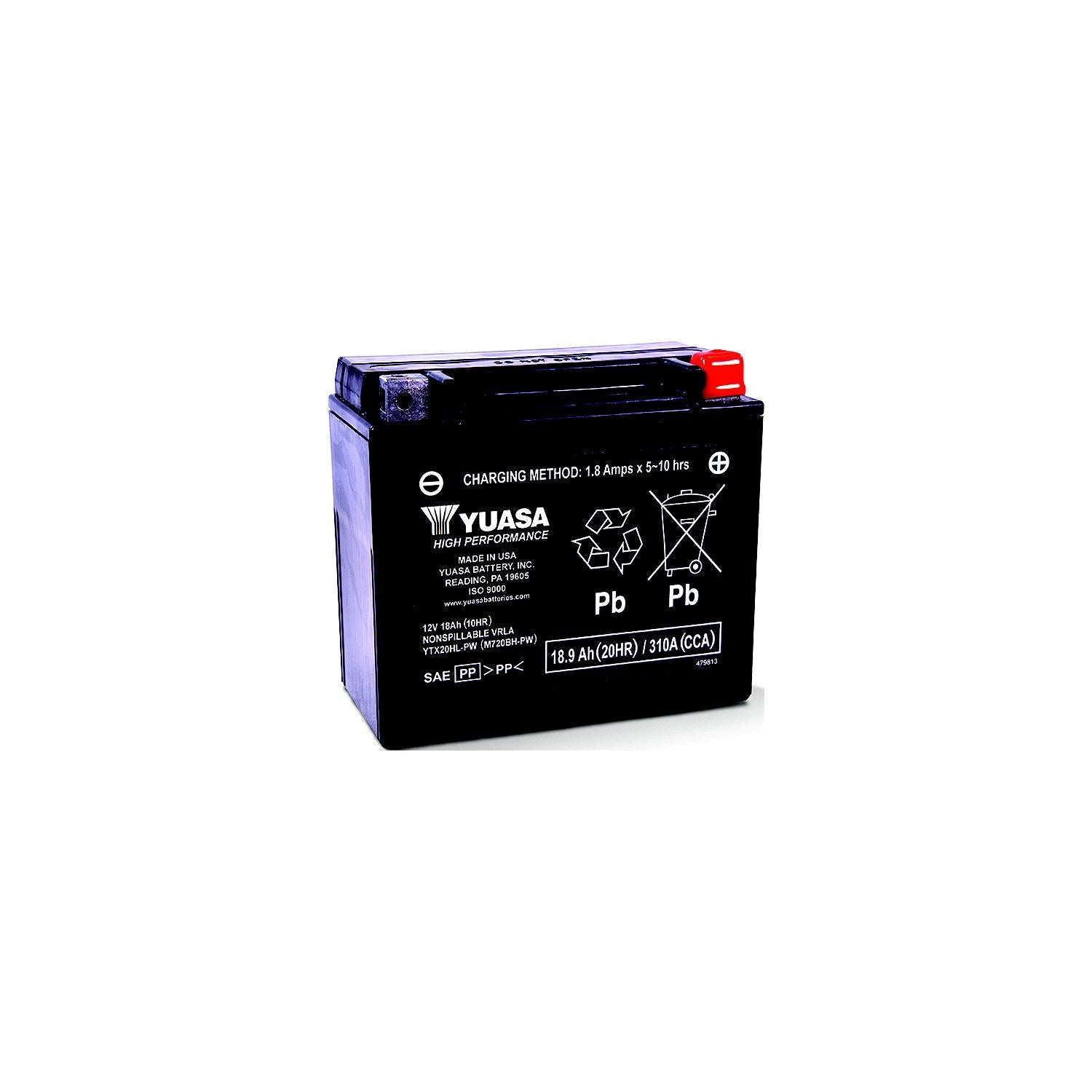Yuasa Battery Inc. YUAM7210A Yuasa High Performance, Factory Activated Maintenance Free Battery