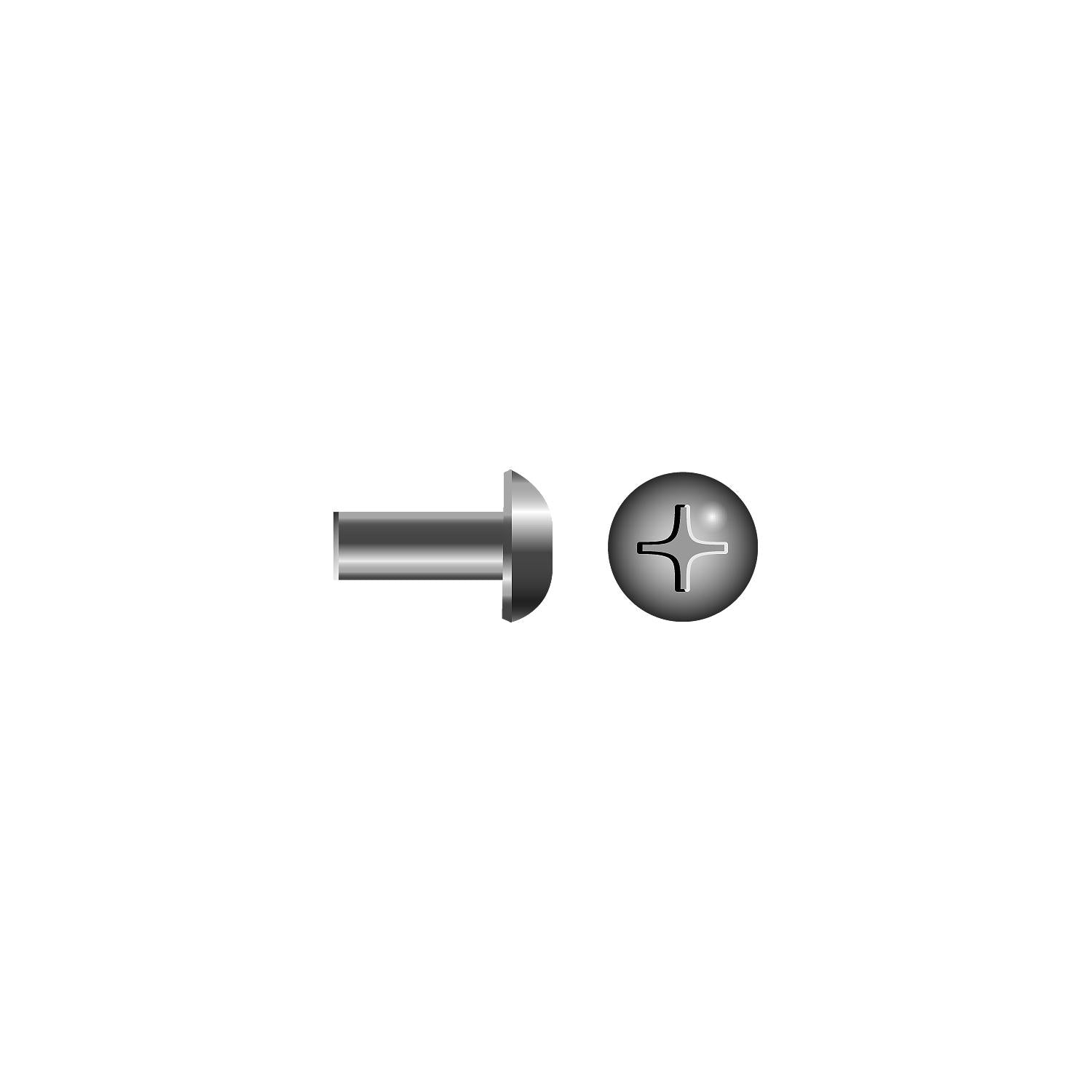 Seachoice SC2956 18-8 SS Phillips Barrel Nuts w/ Truss Head, 8-32 X 3/8 In., Pack of 25