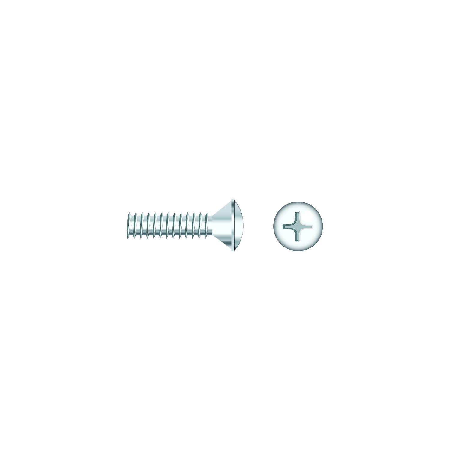 Seachoice SC849CH 01807 Chrome Plated SS Phillips Machine Screw Oval Head, 10-24 x 1-1/2"