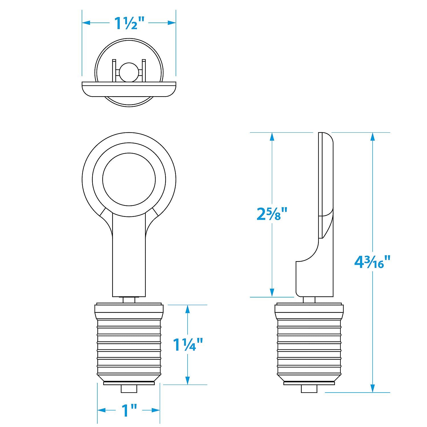 Seachoice 50-18821 Brass Drain Plug, 1 Snap