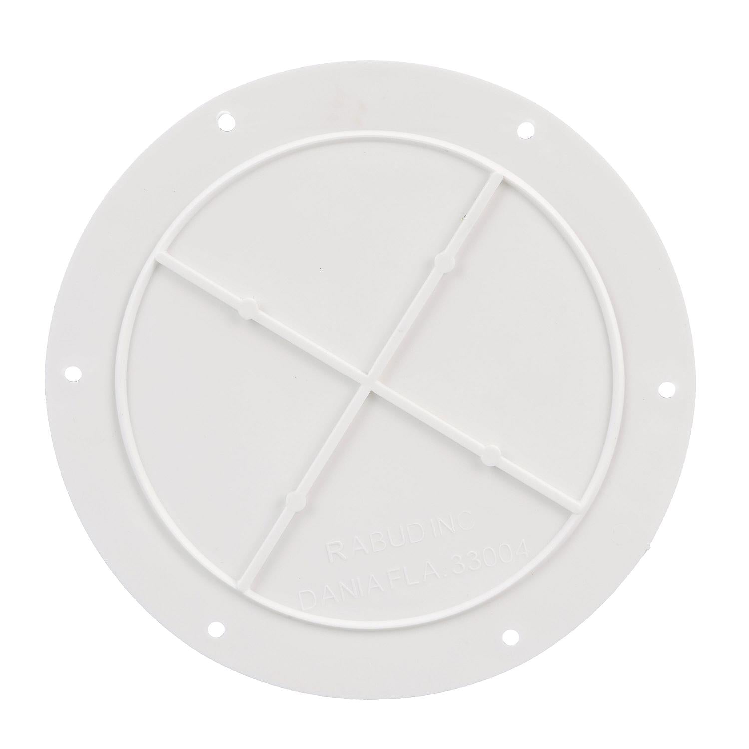 Seachoice 50-39591 Polypropylene Cover Plate Arctic White OD: 7-5/8"