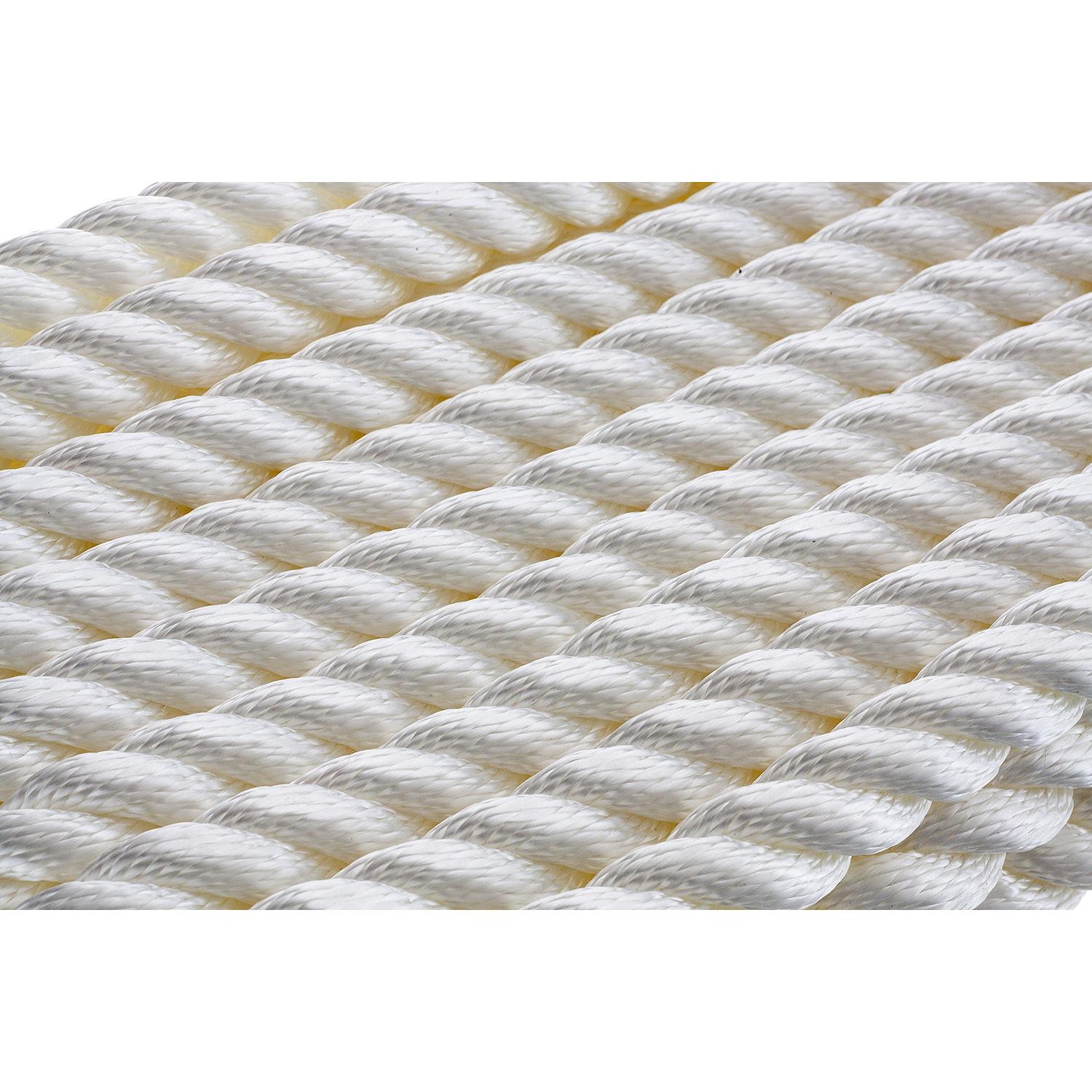 Seachoice 42641 3-Strand Twisted Nylon Dock Line, White, 3/4" x 35'