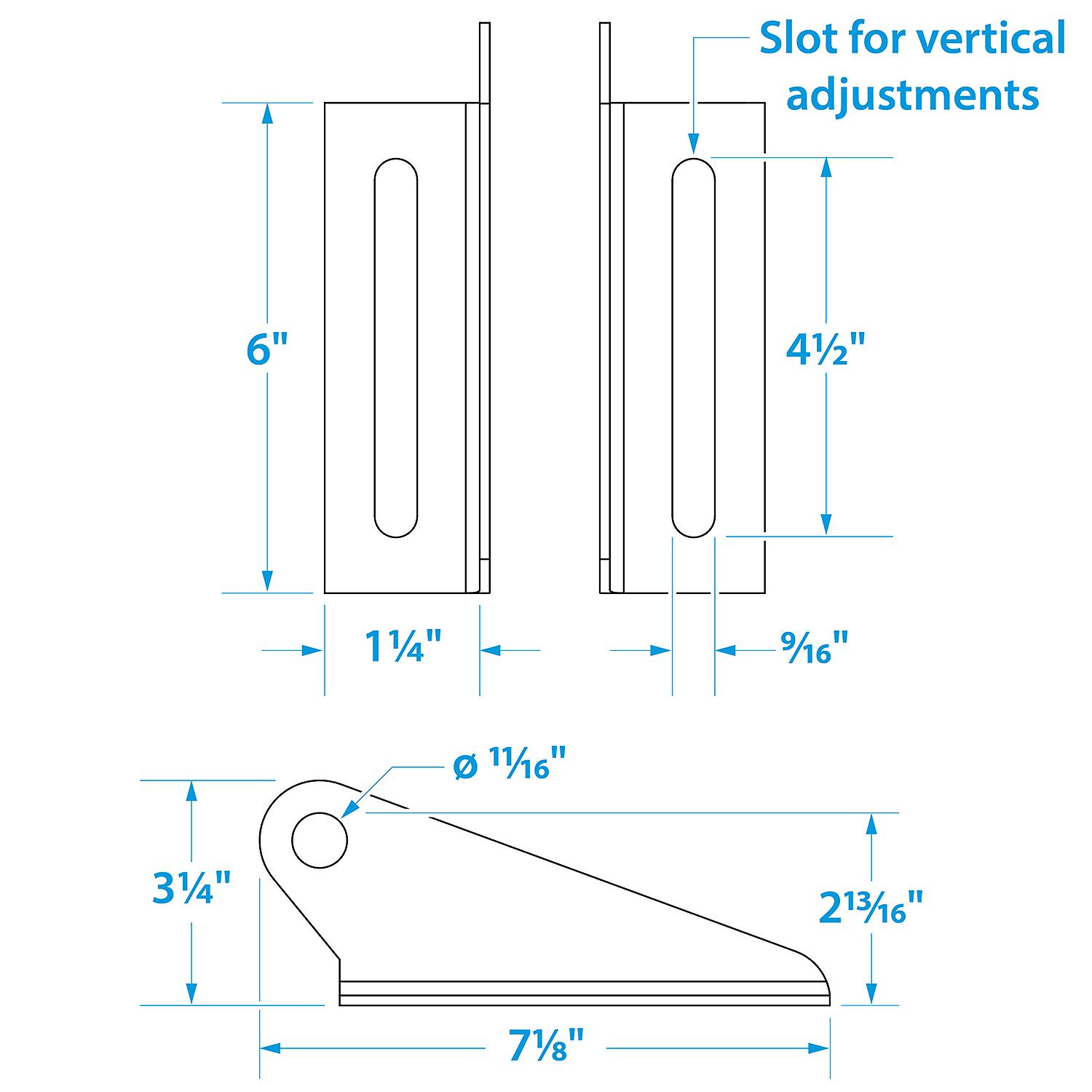 Seachoice 55530 Split Keel Roller Bracket (2 Per Pack)
