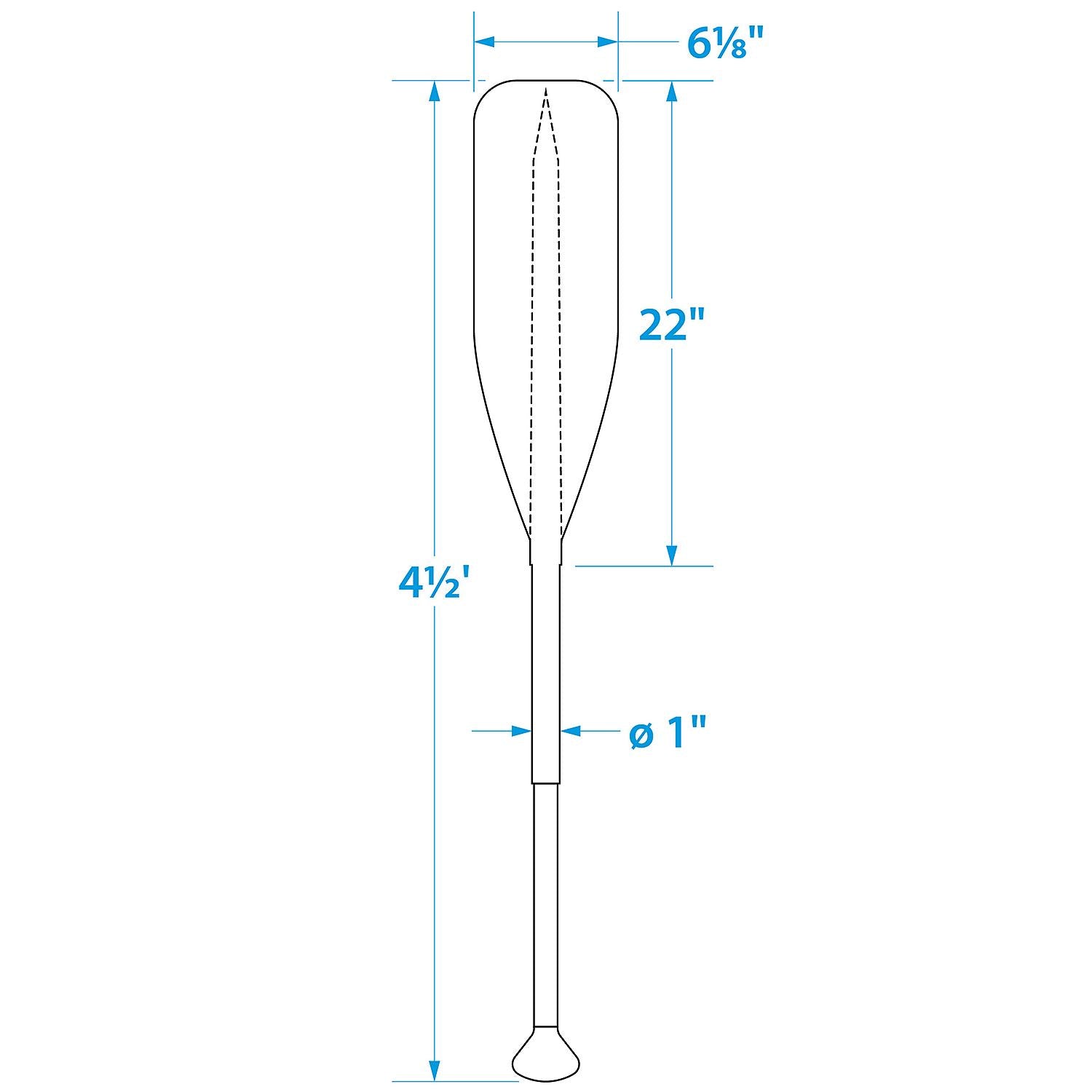Seachoice 71123 Synthetic Paddle With Aluminum Shaft, 4.5'.