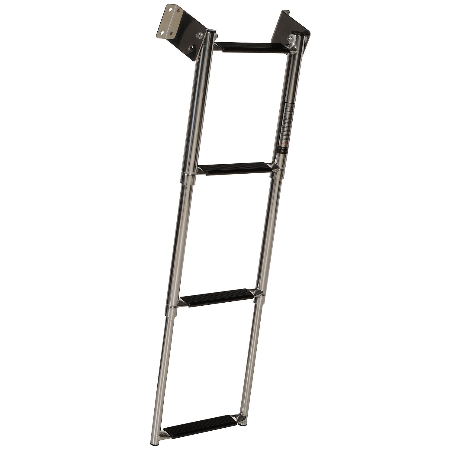 Seachoice 71231 Telescoping Transom Mount Stainless Steel 4-Step Ladder