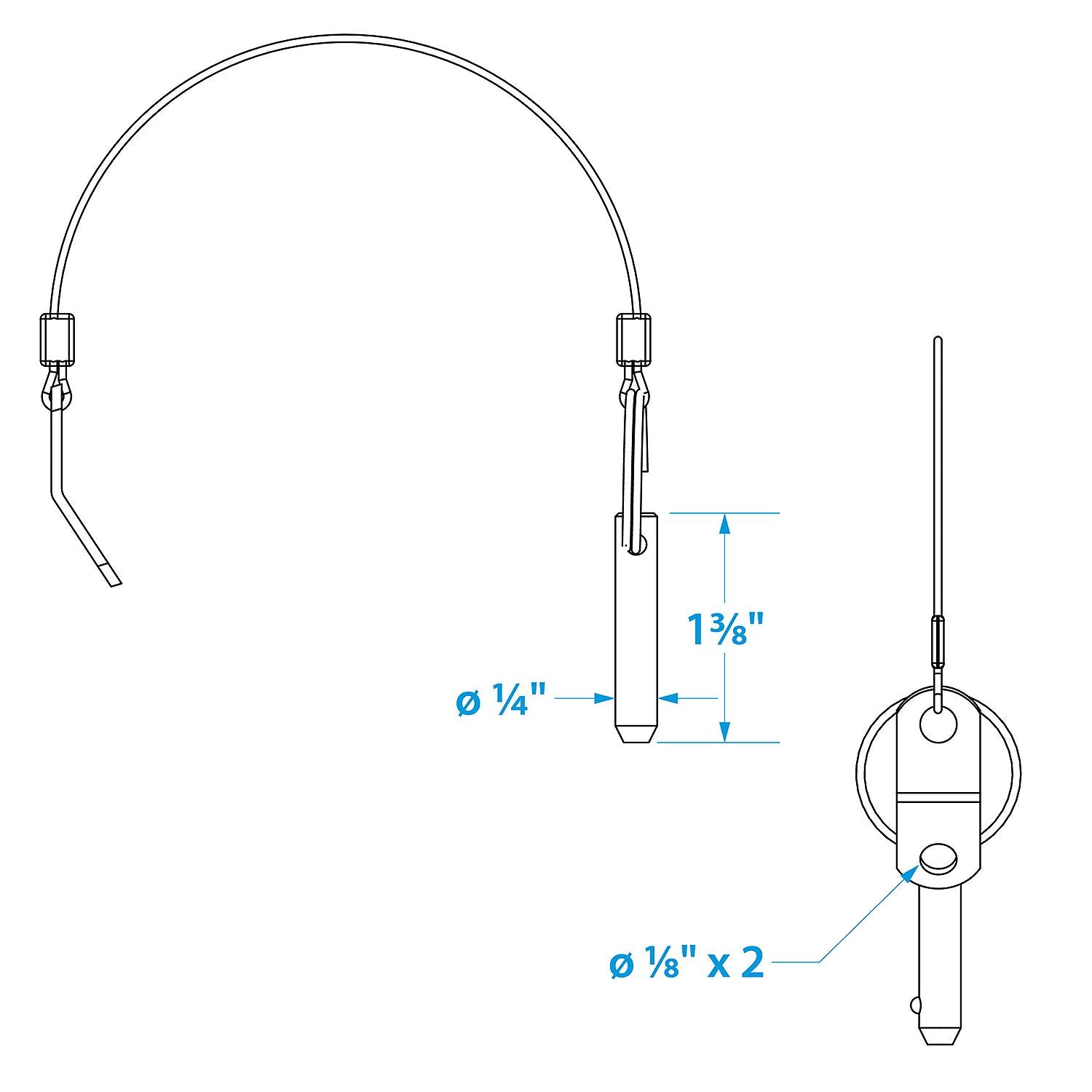 Seachoice 75961 Stainless Steel Quick-Disconnect Release Pins (2 Per Pack)