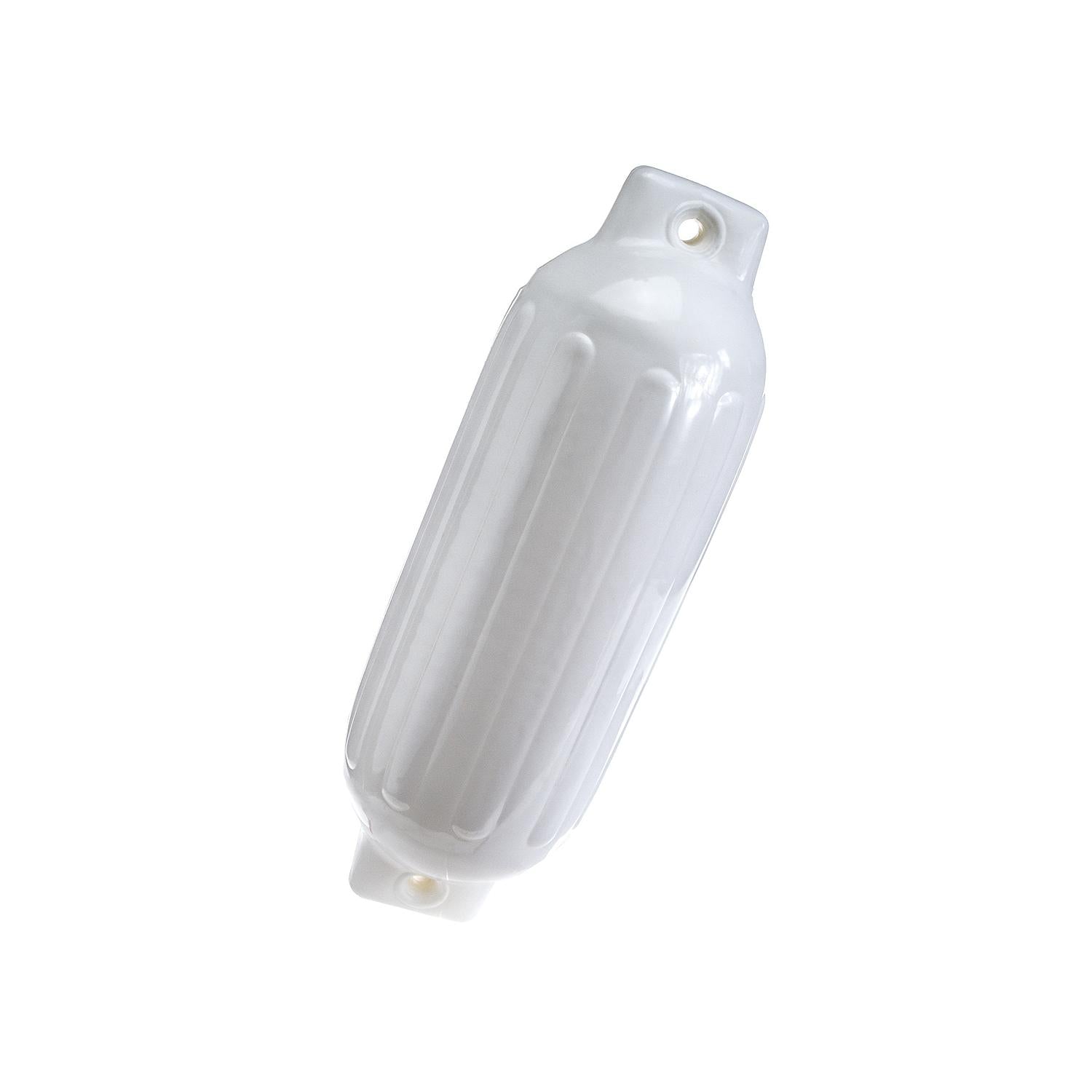 Seachoice DE79271S 79031 Twin Eye Ribbed Fender, White, 8.5 x 27"