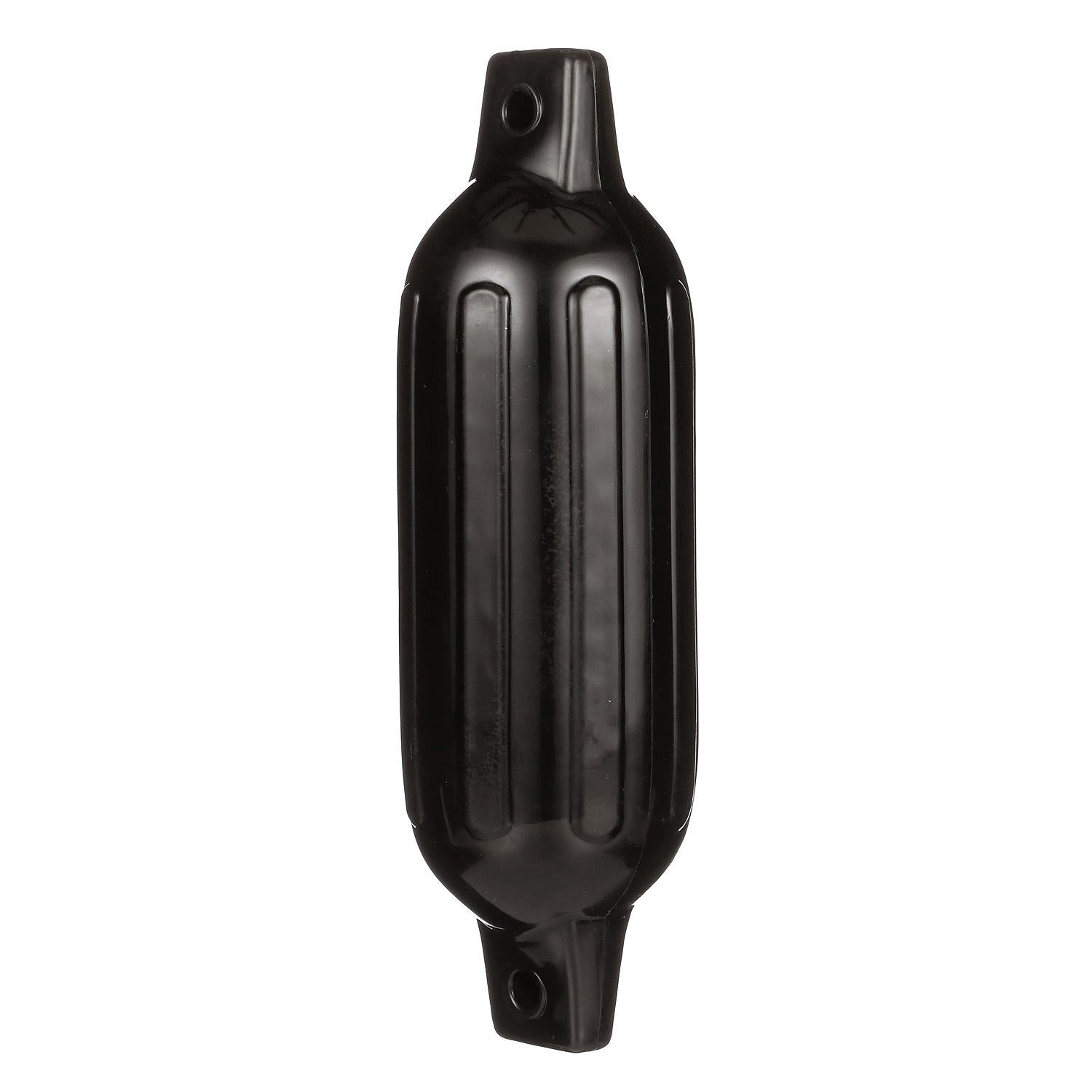 Seachoice DE79166S 79041 Twin Eye Ribbed Fender, Black, 4.5 x 16"