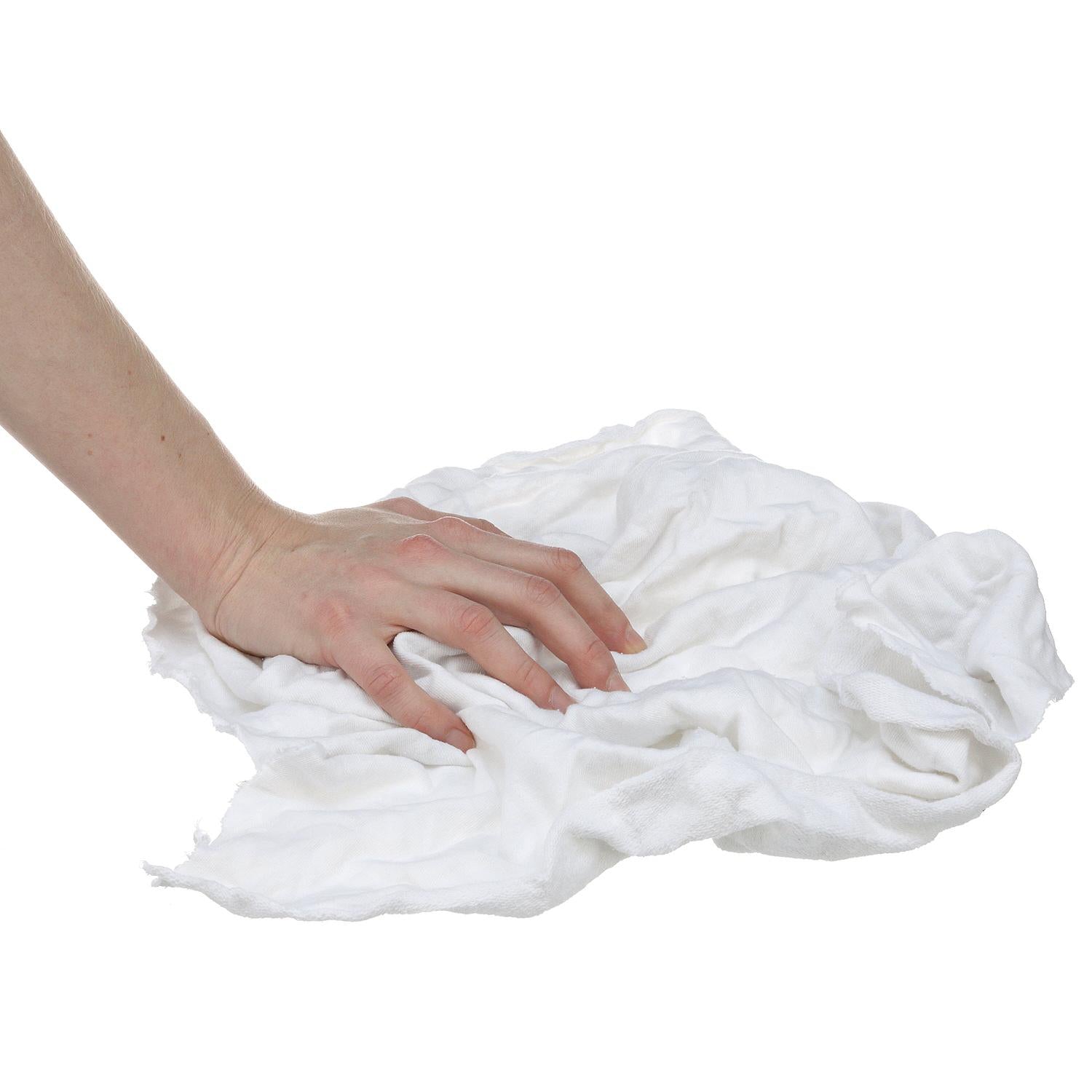 Seachoice 7402-SS05-SC 90006 Recycled White Knits Wiping Cloths, 4-lb. Box