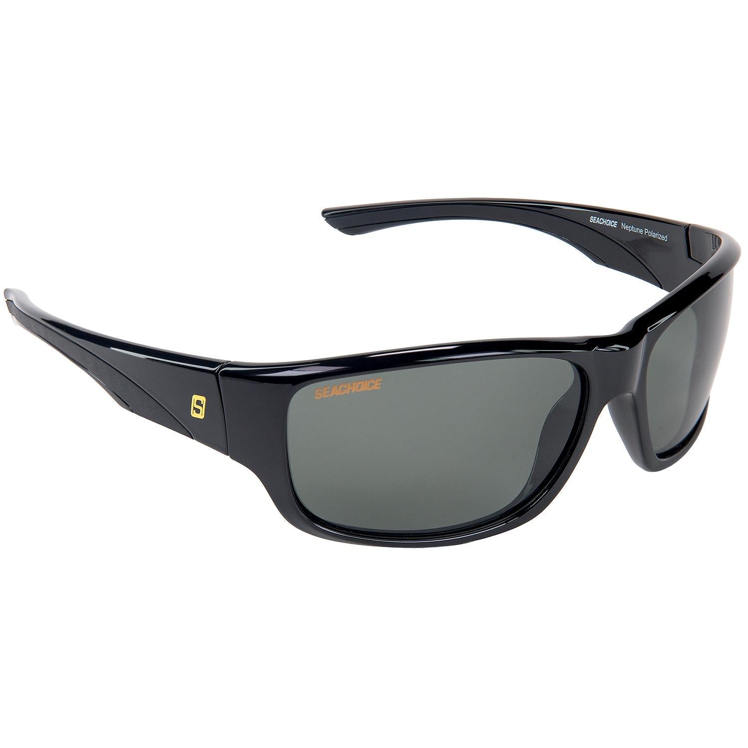 Seachoice A181133000000 98824 "Neptune" Polarized Sunglasses, Frame: Shiny Black, Lens: Grey