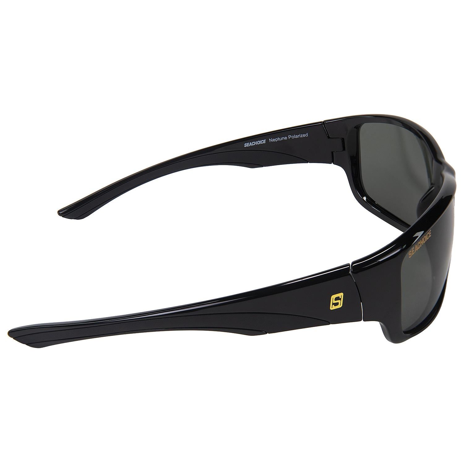 Seachoice A181133000000 98824 "Neptune" Polarized Sunglasses, Frame: Shiny Black, Lens: Grey