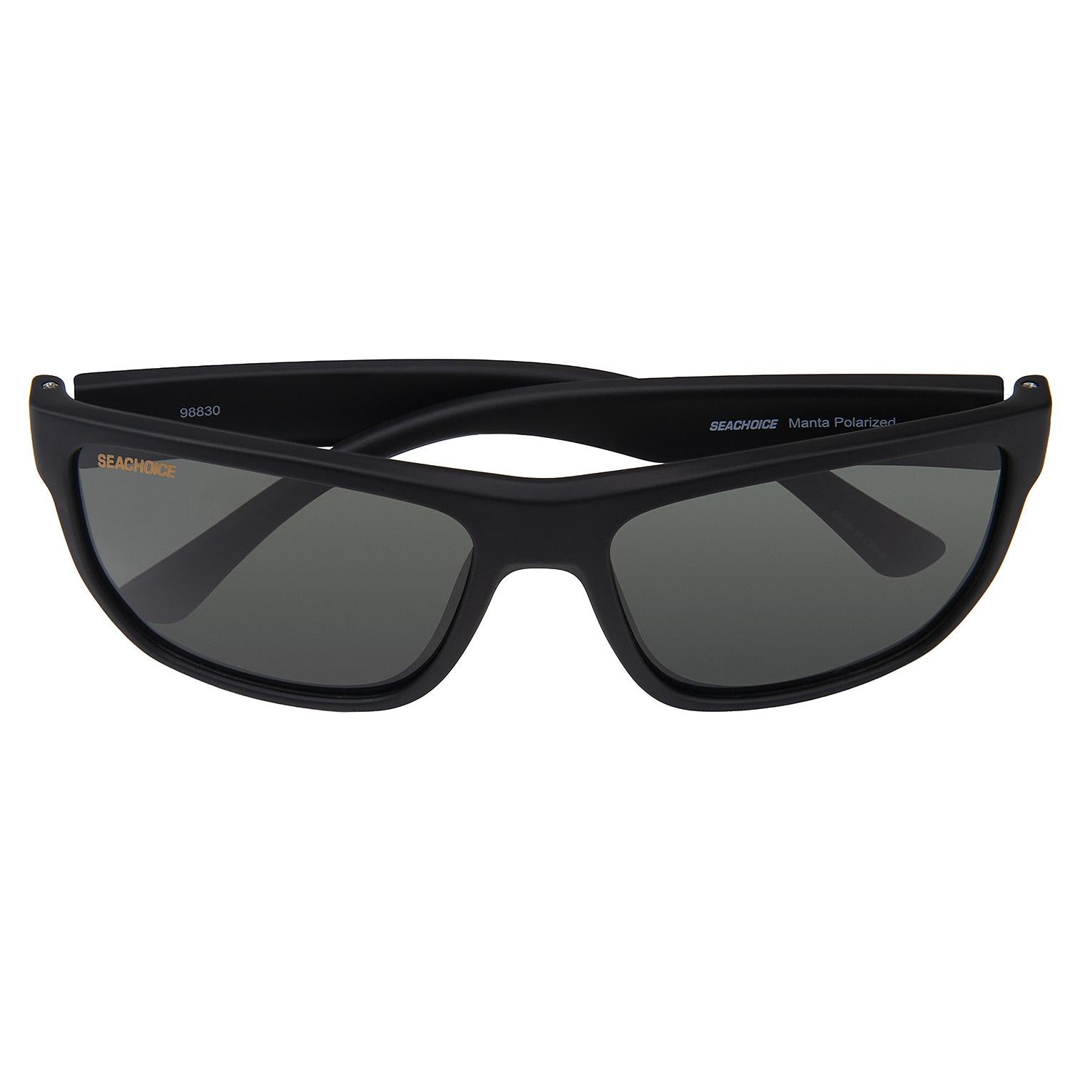 Seachoice YP120315002000 98830 "Manta" Floating Polarized Sunglasses, Frame: Matte Black, Lens: Grey