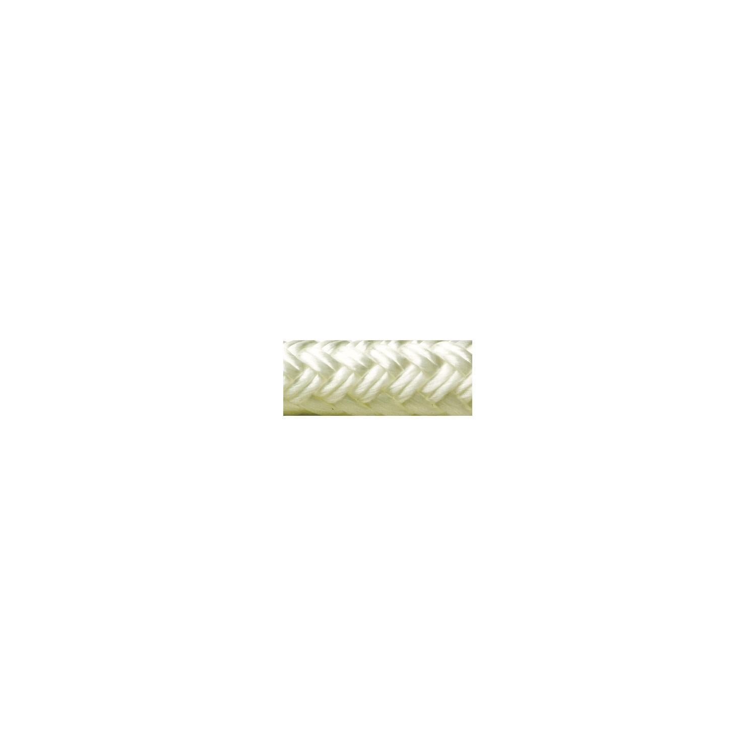 Seachoice Double-Braid Nylon Dock Line w/ Eye Splice, Pre-Shrunk, Heat Stabilized, 3/8 In. X 20 Ft., White