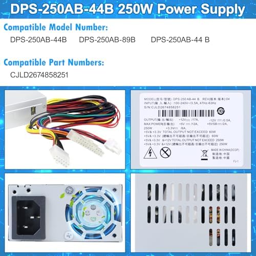 Upgraded DPS-250AB-44B DS1815+ 250W Power Supply Compatible with Synology DS1815+ DS1812+ DS1513+ DS1512+ DS1010+ RS814 +RS815 DS2015xs DS1511+ DS1813+ DS1515+ QNAP TS531 DPS-250AB-44B Power Supply|B0FH4QYHPQ