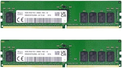 Timetec Hynix Original 32GB KIT(2x16GB DDR4 3200MHz PC4-25600 Registered ECC 1.2V CL22 288 Pin RDIMM Server Memory Ram Module Upgrade (32GB KIT(2x16GB