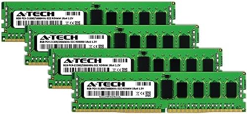 A-Tech 64GB Kit (2x32GB DDR4 3200MHz PC4-25600 ECC RDIMM 2Rx4 Dual Rank 1.2V ECC Registered DIMM 288-Pin Server & Workstation RAM Memory Upgrade Modules (A-Tech Enterprise Series