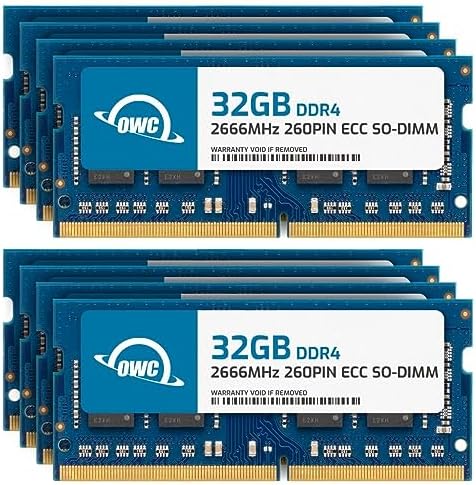 OWC 64GB (2x32GB) DDR4 2666MHz PC4-21300 CL19 2RX8 ECC Unbuffered SODIMM 1.2V 260-pin Memory RAM|B0CBTBR62J