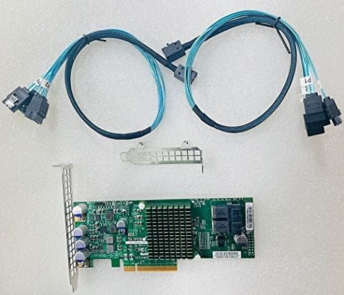 SAS3008 AOC-S3008L-L8E 9300-8I IT-Mode HBA JBOD PCI-E 3.0 SATA/SAS 8-Port SAS3 12Gb/s ZFS FreeNAS unRAID+2* SFF-8643 SATA Cable|B0C16QHJTZ
