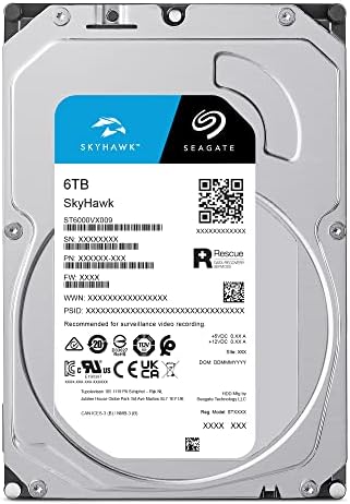 Seagate Skyhawk AI 16TB Video Internal Hard Drive HDD – 3.5 Inch SATA 6Gb/s 512MB Cache for DVR NVR Security Camera System with Drive Health Management and in-House Rescue Services (ST16000VE004