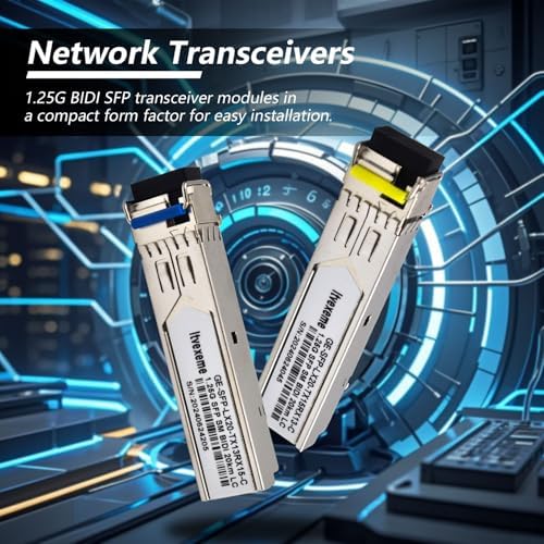 2 Pack 1.25G Multimode SFP LC Module, 1000Base-SX Gigabit Fiber Transceiver, 850nm MMF, 550m, for Router, Network Card, Switch, Firewall etc|B0DYNT62RJ