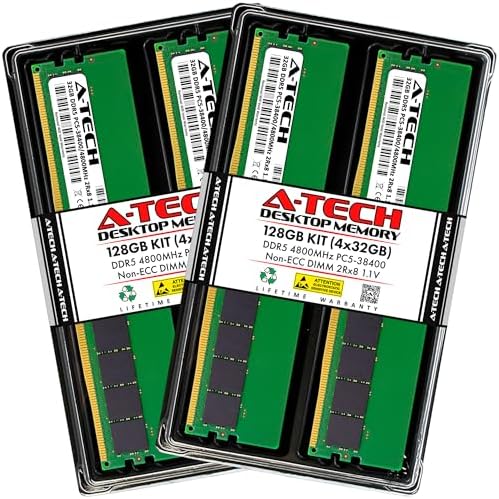 A-Tech 16GB Kit (2x8GB DDR5 4800MHz PC5-38400 CL40 UDIMM 1.1V Non-ECC Unbuffered DIMM 288-Pin Desktop PC/Computer RAM Memory Upgrade Modules