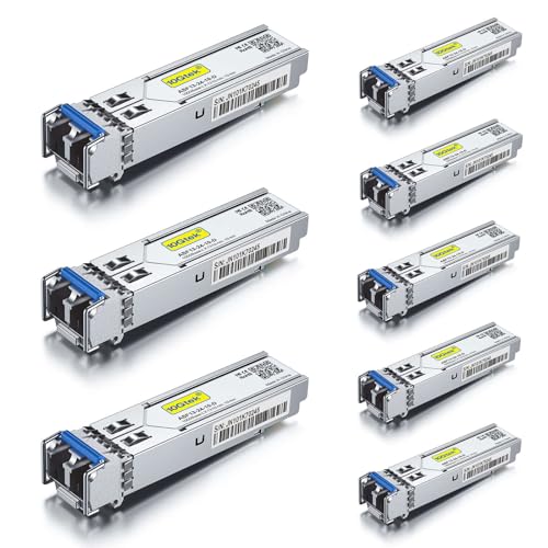 10Gtek 1.25G SFP Transceiver 1000Base-LX, 1310nm SMF SingleMode Fiber Optic Module, up to 10 km, for Cisco GLC-LH-SMD, Meraki MA-SFP-1GB-LX10, Ubiquiti UniFi, Fortinet, Mikrotik, TP-Link, Pack of 2|B08BP6MX14