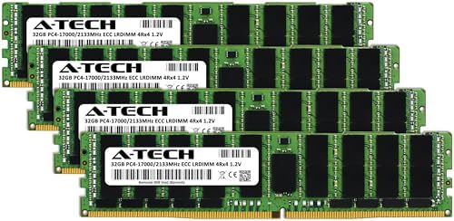 A-Tech 64GB Kit (2x32GB) DDR4 2400MHz PC4-19200 ECC LRDIMM 4Rx4 Quad Rank 1.2V Load Reduced DIMM 288-Pin Server RAM Memory Upgrade Modules (A-Tech Enterprise Series)|B0BPN3X471