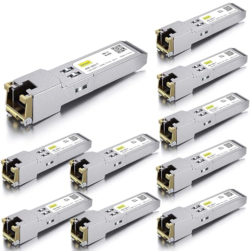 10Gtek 1.25G SFP Transceiver 1000Base-LX, 1310nm SMF SingleMode Fiber Optic Module, up to 10 km, for Cisco GLC-LH-SMD, Meraki MA-SFP-1GB-LX10, Ubiquiti UniFi, Fortinet, Mikrotik, TP-Link, Pack of 2|B08BP6MX14