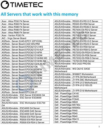 Timetec Hynix IC DDR4 Registered ECC 1.2V 288 Pin RDIMM Server Memory RAM Module Upgrade (DDR4 2666MHz, 64GB KIT(2x32GB) 2R4)|B07T25HV18