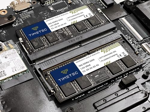 Timetec 16GB DDR4 3200MHz (or 2933MHz or 2666MHz PC4-25600 Non-ECC Unbuffered 1.2V CL22 2Rx8 Dual Rank 260 Pin SODIMM Laptop Notebook PC Computer Memory RAM Module Upgrade