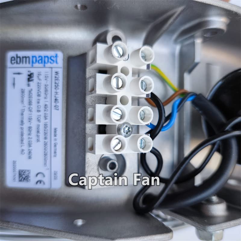 W2E250-HJ40-07 Ebm Papst Fan 115VAC 1.45/2.03A Axial Cooling Fan Cabinet