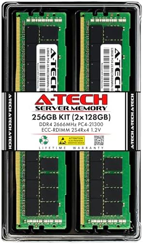 A-Tech 64GB Kit (2x32GB DDR4 3200MHz PC4-25600 ECC RDIMM 2Rx4 Dual Rank 1.2V ECC Registered DIMM 288-Pin Server & Workstation RAM Memory Upgrade Modules (A-Tech Enterprise Series