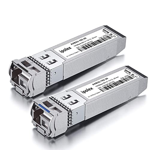 ipolex SFP+ 10GBase LR Singlemode Module, 10G SFP LC 1310nm Fiber Optic Transceiver for Cisco SFP-10G-LR, Ubiquiti UniFi UF-SM-10G, Meraki MA-SFP-10GB-LR, Netgear AXM762, Mikrotik and More, up to 10KM|B01EN33WYK