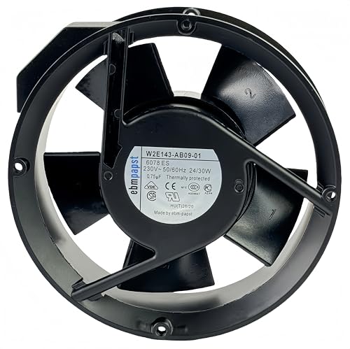 for EBM PAPST W2E143-AB09-01 Axial Cooling Fan, High Temperature Resistant Fan, 172X172X51mm 6078ES 230V 24/30W Case Cooling Fan|B0DG7TBY4C