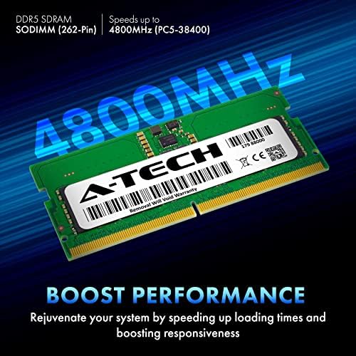 A-Tech 32GB DDR5 4800MHz PC5-38400 CL40 SODIMM 2Rx8 Dual Rank 1.1V Non-ECC Unbuffered SO-DIMM 262-Pin Laptop Computer RAM Memory Upgrade Module|B0B1718KB1
